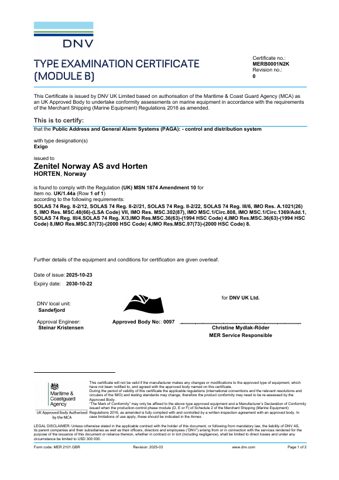 Zenitel Norway AS avd Horten Exigo – Page preview (5b2699a3c9ba_S1-1 S. 1)