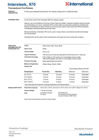 International Paint / AkzoNobel Intersleek 970 – Drawing (791232e51033_S1-1 S. 1)