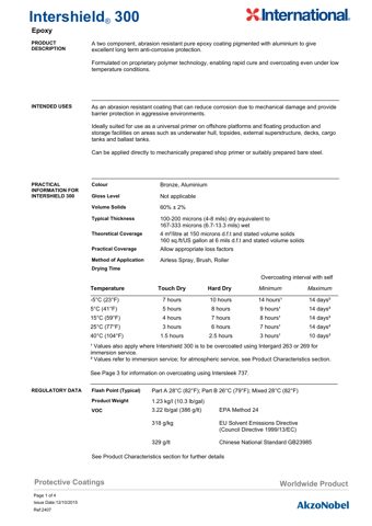 International Paint / AkzoNobel Intershield 300 – Drawing (0665f26e8194_S1-4 S. 1)