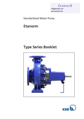 KSB Etanorm 40-200 – Page preview (KSB datasheet S. 1)
