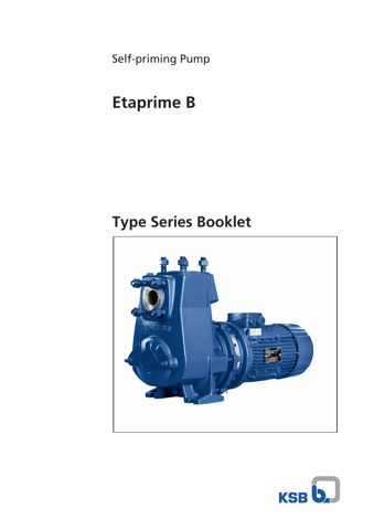 KSB Etaprime B – Drawing (KSB datasheet S. 1)