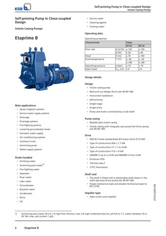 KSB Etaprime B – Drawing (KSB datasheet S. 4)