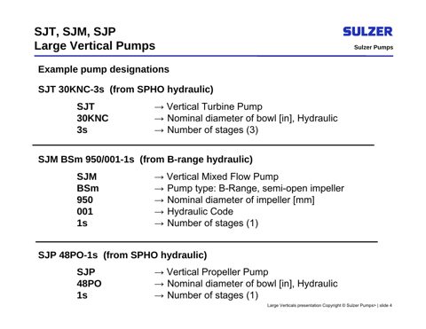 Sulzer SJT – Drawing (Sulzer datasheet S. 4)
