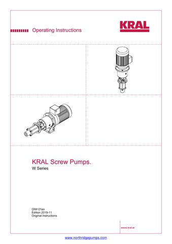 KRAL W Series – Drawing (KRAL datasheet S. 1)