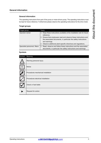 KRAL W Series – Drawing (KRAL datasheet S. 3)