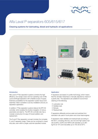 Alfa Laval P 615 – Drawing (Alfa Laval datasheet S. 1)