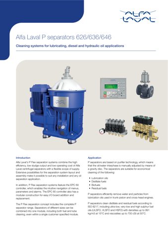 Alfa Laval P 626 – Drawing (Alfa Laval datasheet S. 1)