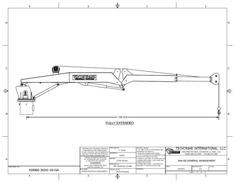 Techcrane K60 – Drawing (Techcrane datasheet S. 2)