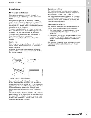 Grundfos CMBE 1-44 – Drawing (Grundfos datasheet S. 5)
