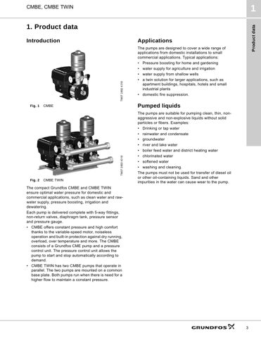 Grundfos CMBE 1-75 – Drawing (Grundfos datasheet S. 3)