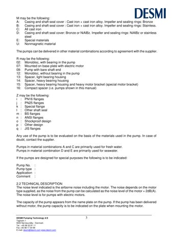 DESMI NSLH 25-6200 – Drawing (DESMI datasheet S. 3)