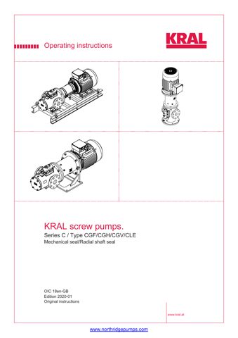 KRAL CGF Series (CG Flange) – Drawing (KRAL datasheet S. 1)