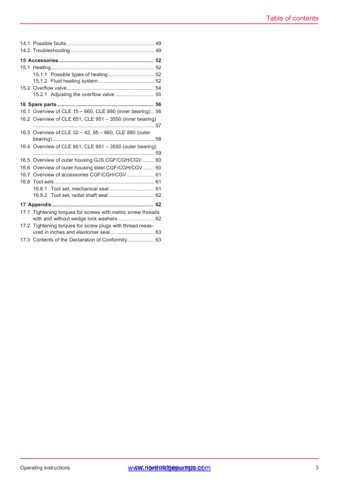KRAL CGF Series (CG Flange) – Page preview (KRAL datasheet S. 3)