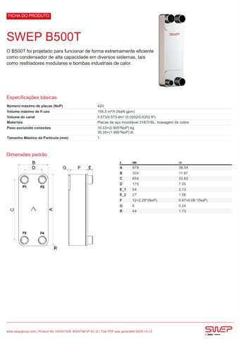 SWEP B500T – Drawing (3ed77663e286_S1-2 S. 1)