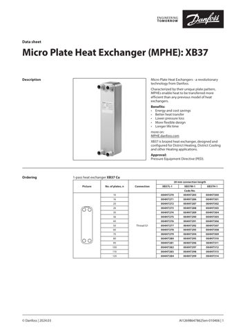 Danfoss XB12 – Drawing (Danfoss datasheet S. 1)