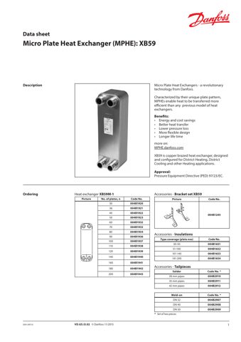 Danfoss XB59 – Drawing (Danfoss datasheet S. 1)