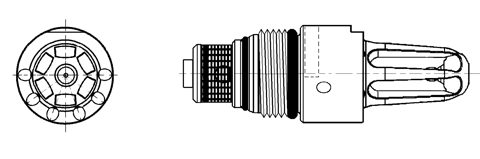Marioff Hi-Fog HI-FOG 2000 Sprinkler - Type S10-57C/0 – Drawing (Marioff Hi-Fog datasheet S. 1)