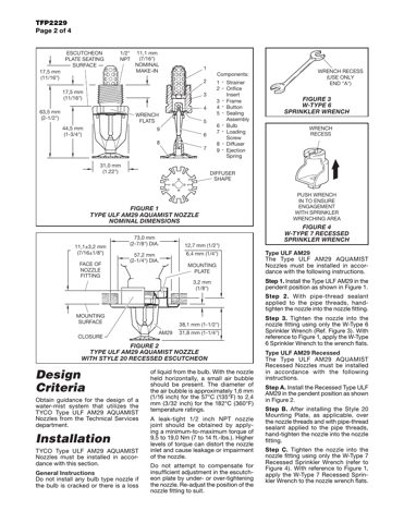 Tyco (Johnson Controls) AquaMist ULF AM29 – Drawing (Tyco (Johnson Controls) datasheet S. 2)