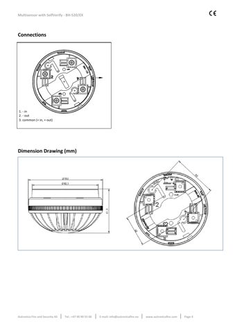 Autronica BHH-520/EX – Drawing (Autronica datasheet S. 4)