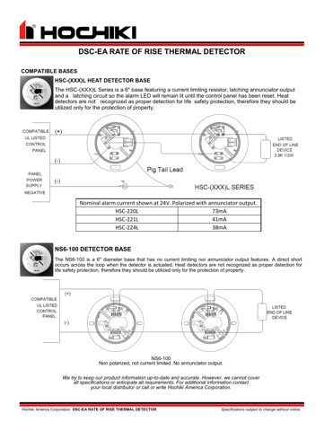 Hochiki DSC-EA – Drawing (Hochiki datasheet S. 2)