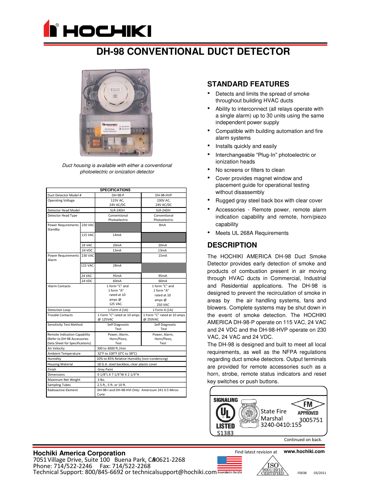 Hochiki DH-98 – Drawing (Hochiki datasheet S. 1)
