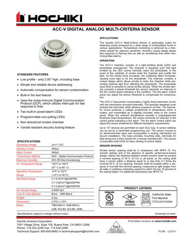 Hochiki ACC-V – Drawing (Hochiki datasheet S. 1)