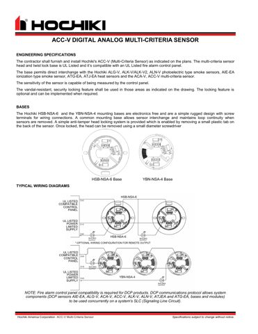Hochiki ACC-V – Drawing (Hochiki datasheet S. 2)