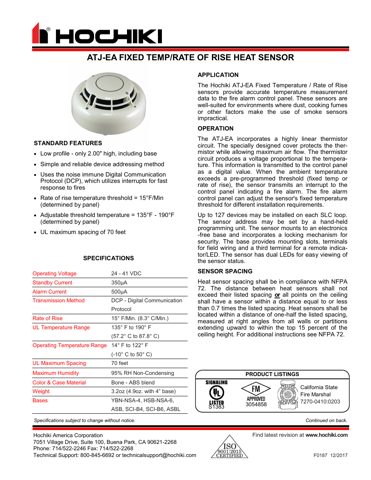 Hochiki ATJ-EA – Drawing (Hochiki datasheet S. 1)