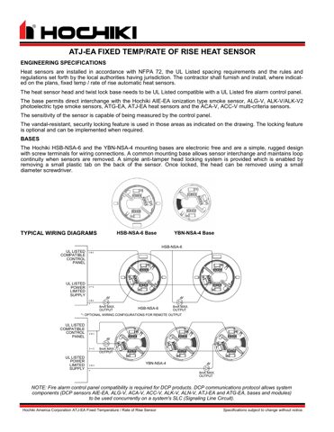 Hochiki ATJ-EA – Drawing (Hochiki datasheet S. 2)