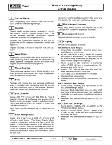 SPX ClydeUnion VLK – Drawing (SPX ClydeUnion datasheet S. 3)