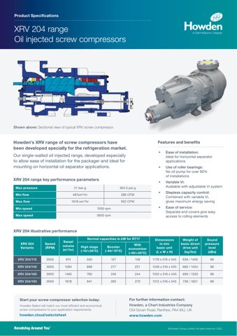 Howden (Chart Industries) XRV 204 – Drawing (Howden (Chart Industries) datasheet S. 1)