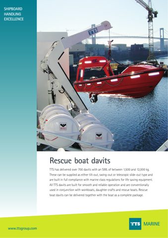 NorLift (TTS-Norlift AS) Davit Cranes (Rescue Boat Davits) – Page preview (NorLift (TTS-Norlift AS) datasheet S. 1)