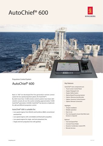 Kongsberg Maritime Autochief 600 – Drawing (f34030835fcc_S1-1 S. 1)
