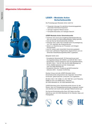 LESER Type 431 / 433 | LESER - The Safety Valve – Drawing (LESER datasheet S. 4)