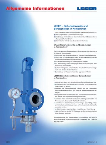 LESER GmbH KUB | LESER - The Safety Valve – Drawing (LESER GmbH datasheet S. 4)