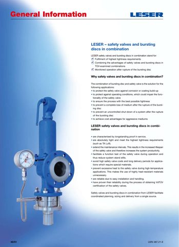 LESER GmbH Best Availability - Bursting disc – Drawing (LESER GmbH datasheet S. 4)