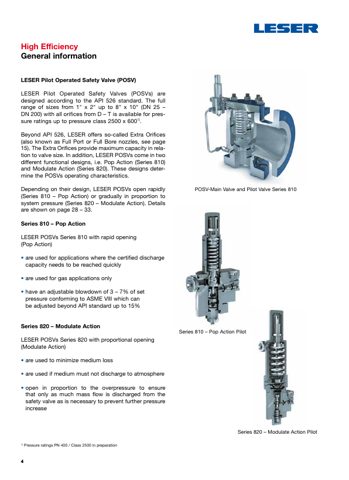 LESER GmbH High Efficiency - Pilot-Operated Safety Valves – Page preview (LESER GmbH datasheet S. 4)