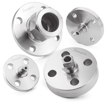 Swagelok Stainless Steel ANSI Flange Adapter, 1/2 in. Swagelok Tube Fitting, NPS 1 in., Class 600 – Photo (Swagelok datasheet S. 1)