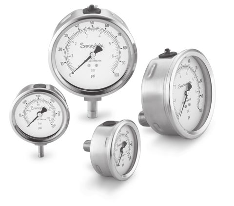 Swagelok Stainless Steel Snubber / Gauge Protector, 1/4 in. Female NPT x 1/4 in. Male NPT, Oils from 250 to 1000 SUS – Photo (Swagelok datasheet S. 7)