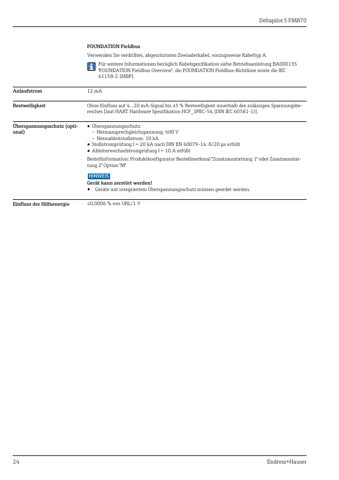 Endress+Hauser Deltapilot S FMB70 – Page preview (ca4b58003081_S11-61 S. 14)