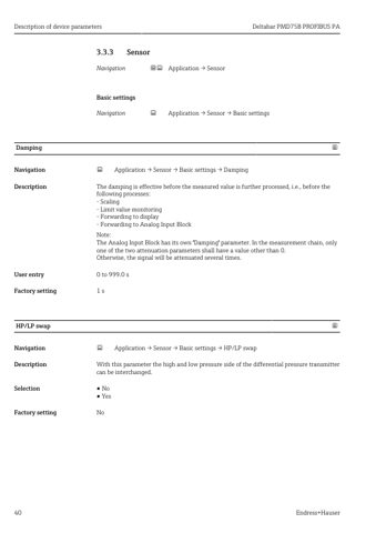 Endress+Hauser Deltabar PMD75B – Page preview (6d0c6b7bdcb6_S19-51 S. 22)