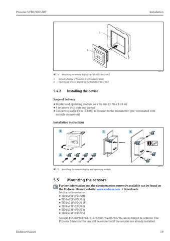 Endress+Hauser Prosonic S FMU90 – Page preview (3eb815052648_S8-39 S. 12)