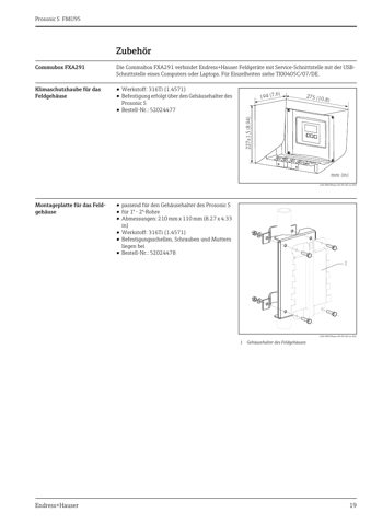 Endress+Hauser Prosonic S FMU95 – Drawing (cf5a8376f178_S9-20 S. 11)