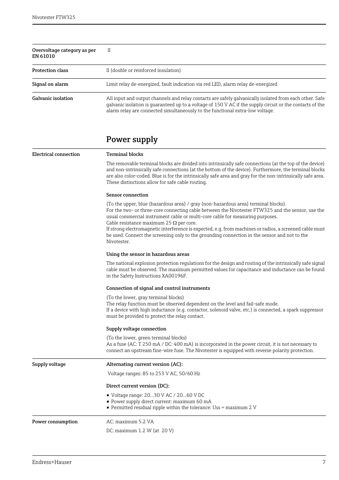 Endress+Hauser Nivotester FTW325 – Drawing (43e922cbd619_S3-10 S. 5)
