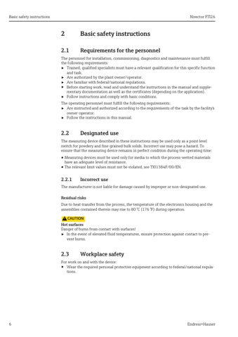 Endress+Hauser Nivector FTI26 – Page preview (791eb9ec1fd5_S1-18 S. 6)