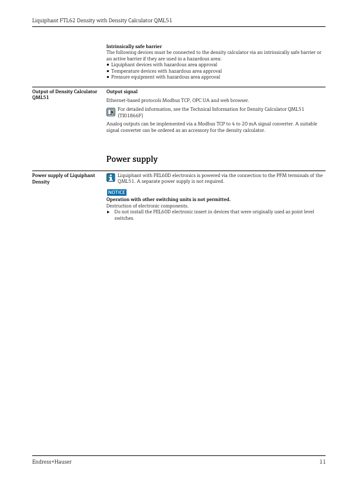 Endress+Hauser Liquiphant FTL62 – Page preview (1b75f38faa1c_S6-11 S. 6)
