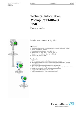Endress+Hauser Micropilot FMR62B – Drawing (3fbdae7617d6_S1-67 S. 1)