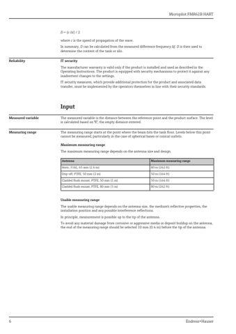 Endress+Hauser Micropilot FMR62B – Page preview (3fbdae7617d6_S1-67 S. 6)