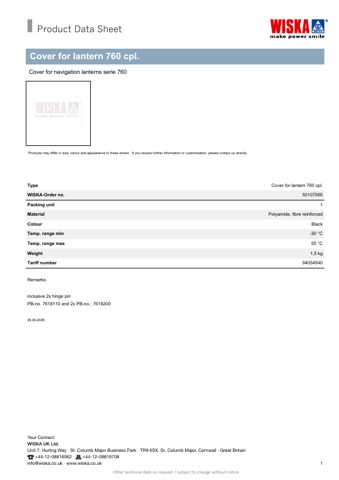 WISKA Cover for lantern 760 cpl. – Page preview (e82d83ea2582_S1-1 S. 1)