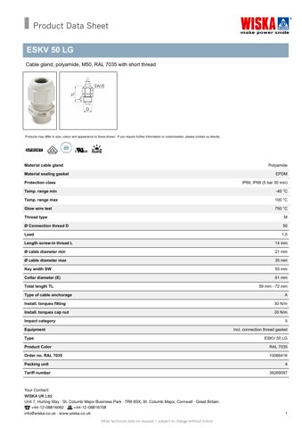 WISKA ESKV 50 LG – Drawing (c09a6c3d2388_S1-1 S. 1)